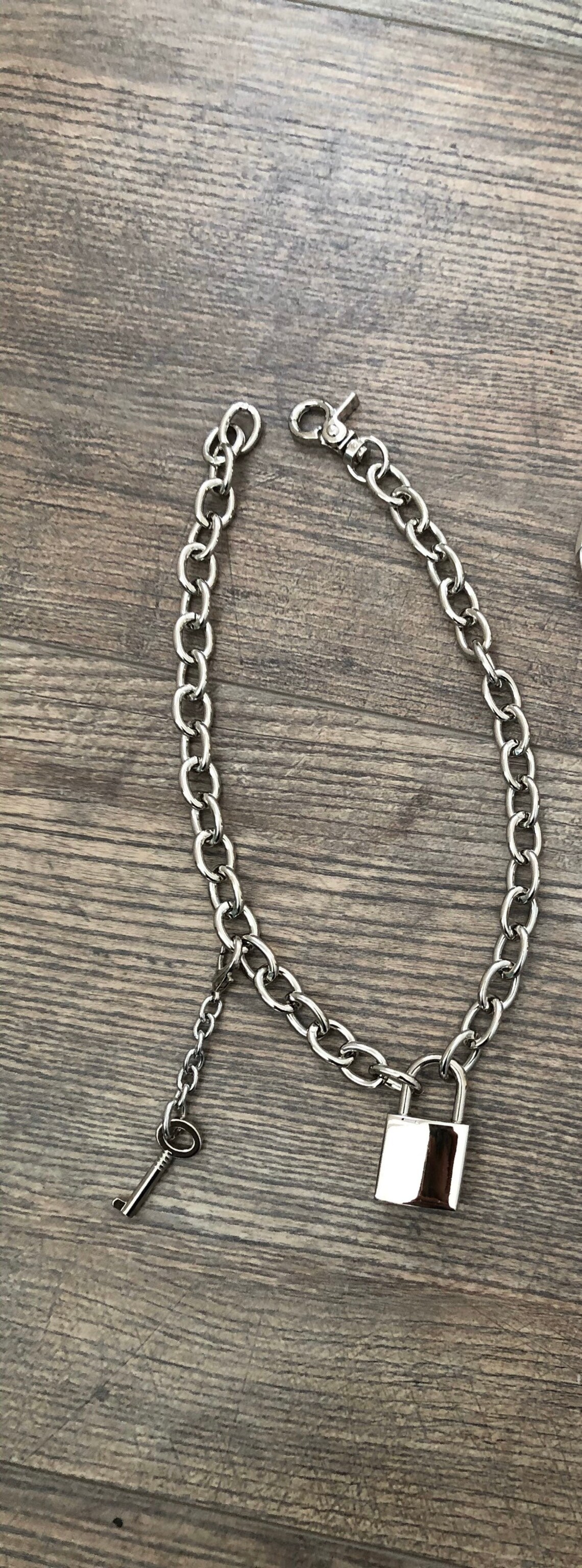 Sterling silver chunky padlock necklace Clearance