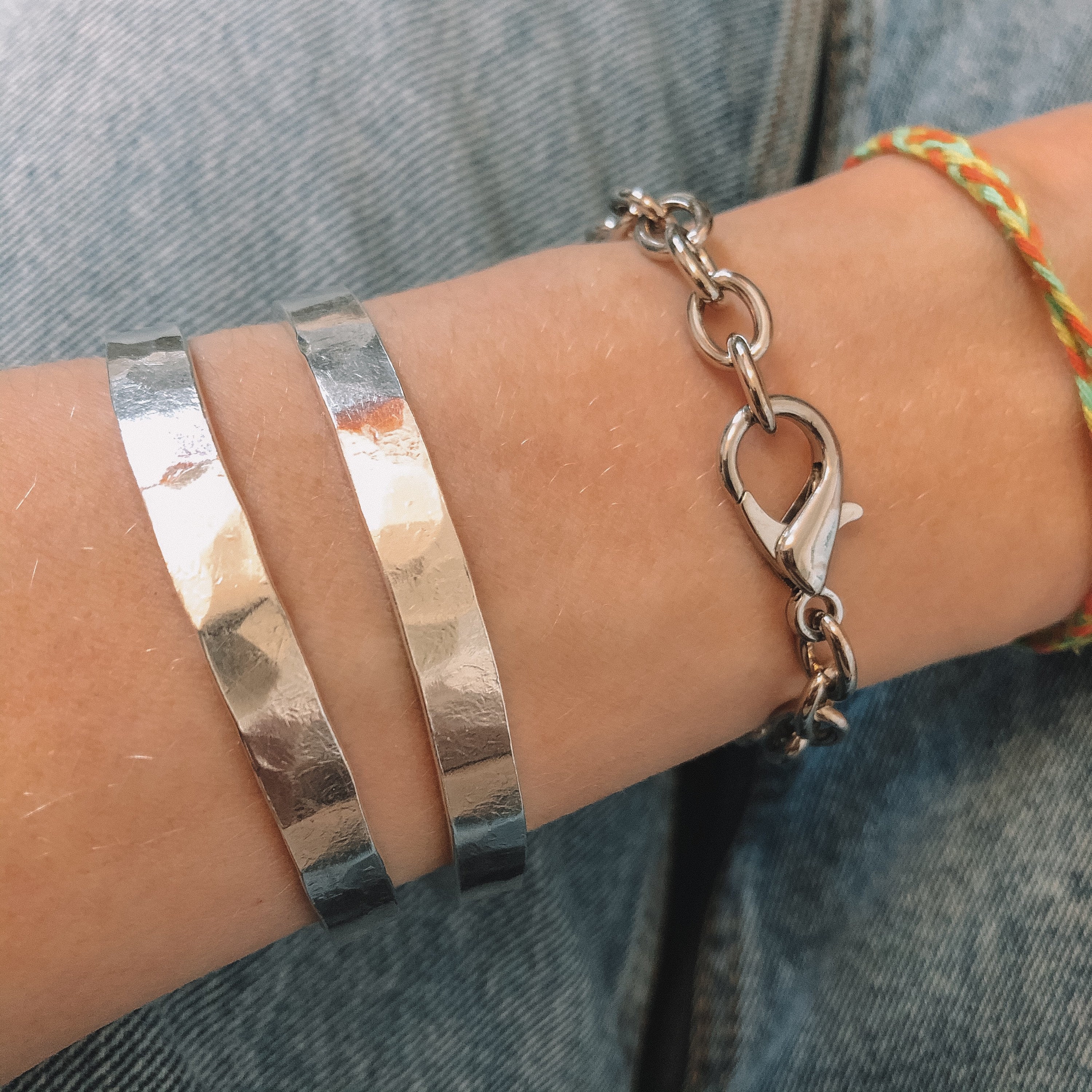 Chunky stainless steel bracelets deals