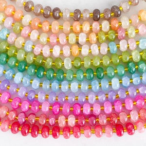 Colourful Rainbow Bead Necklace | Glass Beaded Jewelry | Summer Beach Jewelry | Candy Necklace | Waterproof Handmade Jewelry