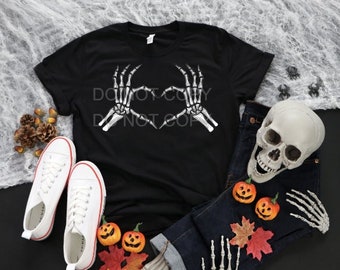 Skeleton Love Hands PNG, SUBLIMATION