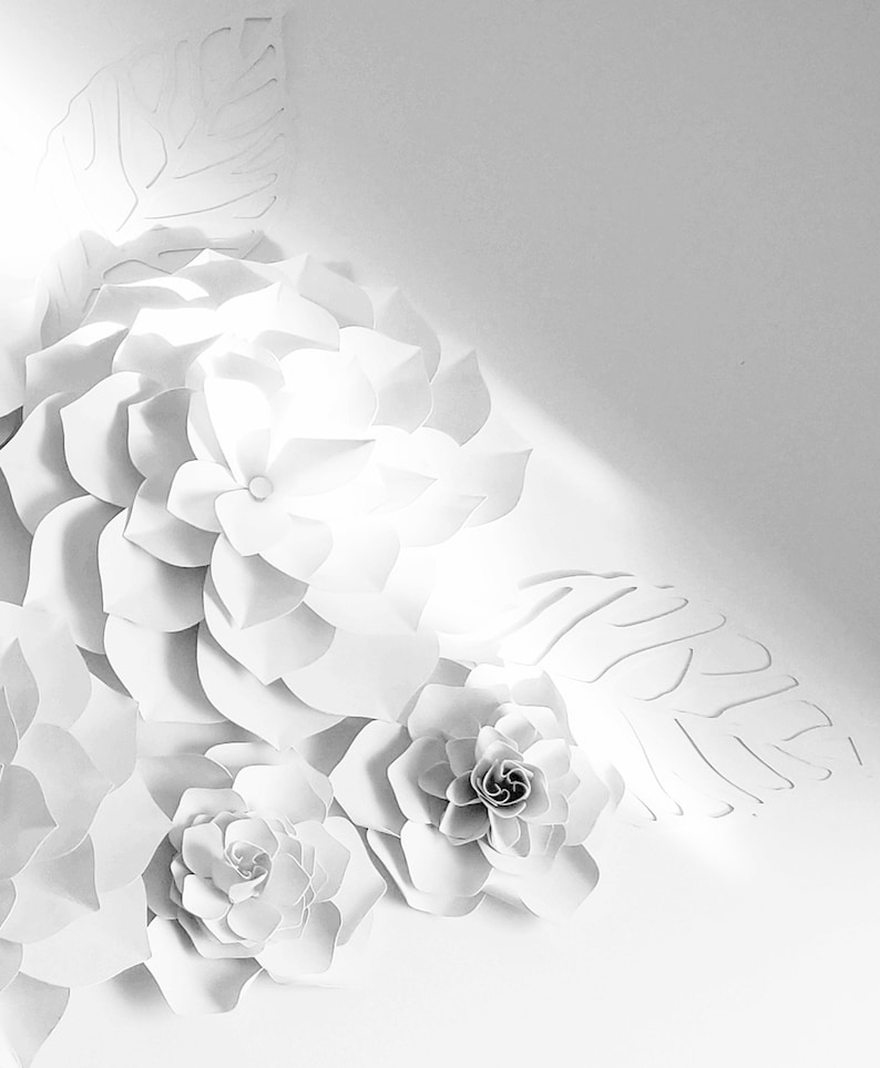 Paper Flowers Wall Decor Paper Flowers Nursery Flower Etsy