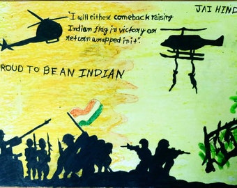 40+ Best Collections Indian Army Drawing With Poster Colours | The