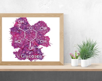Glucose, Alcohol Ink art, Limited Run Prints, Diaetic, Type 1, Raspberry, Molecular Inks, Grape, Blood, Blood Sugar, Sugar, Type 2, Diabetes