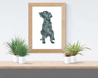 Galxaxy Dog, Alcohol Ink art, Limited Run Prints, Dog Lover, Oxytocin, Pupper, Molecular Inks, Nerdy, Science, Scientist, Pupo, Dogo