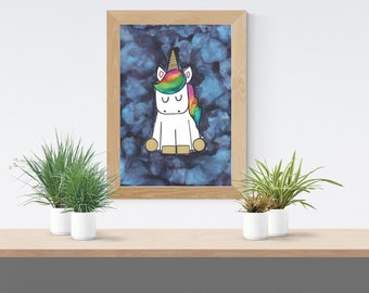 Unicorn, Alcohol Ink art, Limited Run Prints, Unicorn Lover, Magical, Molecular Inks, Adorable, Cute, Mythical Creature