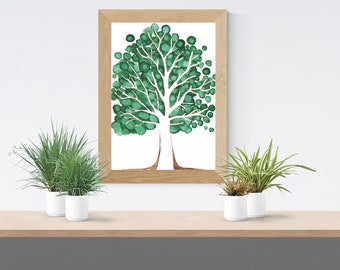 Bottle Green Tree, Alcohol Ink Art, Limited Run Prints, Molecular Inks, Scientist, Tree, Doodles, Nature, Simple, Dendrophile