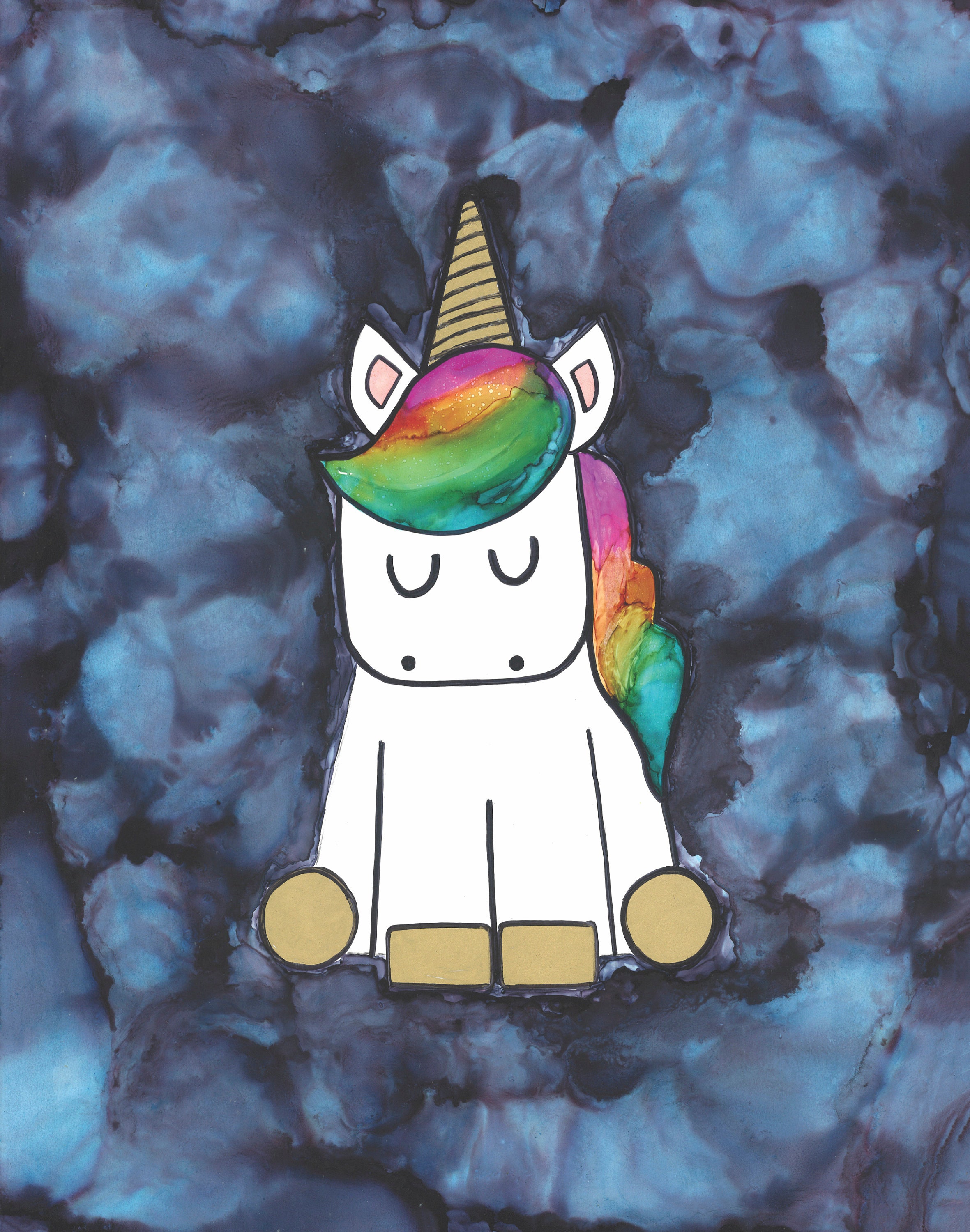 Unicorn, Alcohol Ink art, Limited Run Prints, Unicorn Lover, Magical