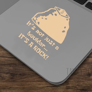Spongebob Squarepants &quot;It&#39;s not just a Boulder, its a Rock&quot; Funny Character Vinyl Sticker Decal for phone, laptop, skateboard, binder, etc