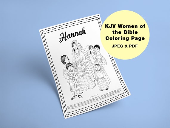 Women of the Bible Hannah Coloring Page Printable Download | Etsy