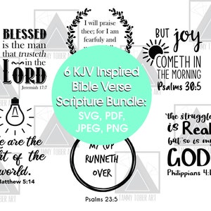 6 kjv Scripture Inspired SVG JPEG PNG Pdf Clip art Downloadable clipart Christian printable pictures Bible Inspired King James