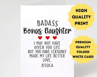 Bonus Daughter Card Etsy Bonus Daughter Card Etsy