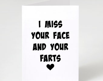 Items Similar To I Fucking Miss You Funny Long Distance Card