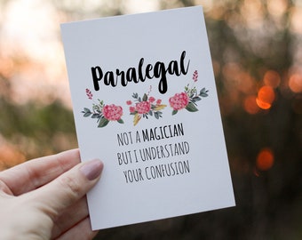 Paralegal Card, Funny Paralegal Birthday Card, Paralegal Graduation Gift