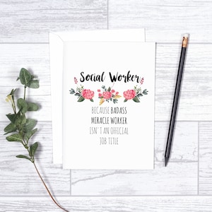 Social Worker Card, Social Worker Appreciation Card, Social Worker Graduation Gift bild 2