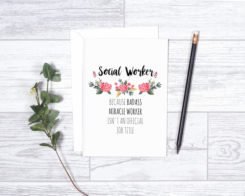 Social Worker Card, Social Worker Appreciation Card, Social Worker Graduation Gift bild 2