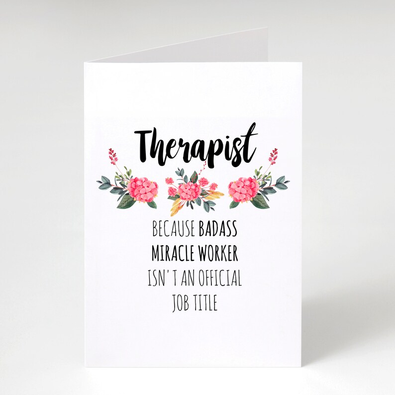 Therapist Card Psychiatrist Birthday Card Psychologist Gift Etsy