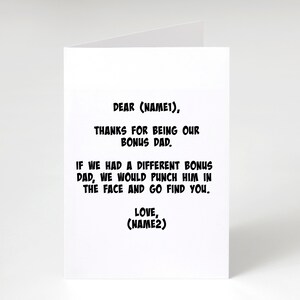 bonus dad card