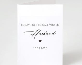 Personalized Gift For Groom Card, To My Husband Wedding Day Birthday Card, Soon To Be Married Gift