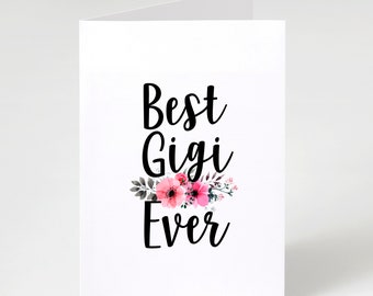 Gigi Card, Best Gigi Birthday Card, Gigi Gift