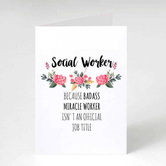 Social Worker Card, Social Worker Appreciation Card, Social Worker Graduation Gift