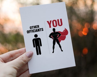 Wedding Officiant Card, Funny Superhero Gift
