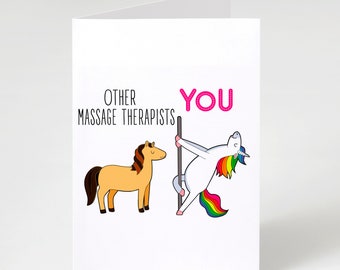 Massage therapist Gift, Funny Massage therapist Card, Massage therapist Birthday Card