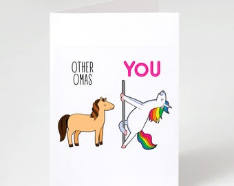 Other Omas You Card, Funny German Grandma Birthday Gift