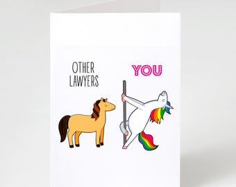 Lawyer Graduation Card, Personalized Law School Gift for Her