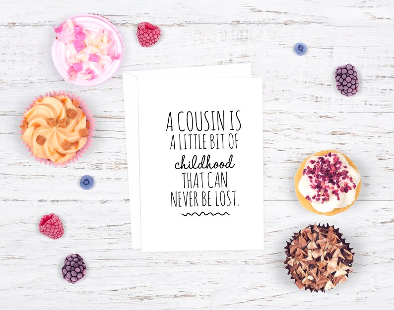 Cousin Card Cute Cousin Friend Birthday Card Cousin Gift | Etsy