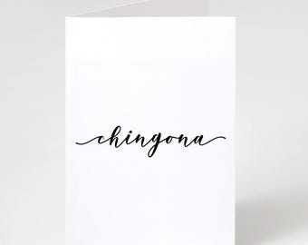 Chingona Energy | 5x7 Folded Matte Greeting Card | For Badass Latina Friends
