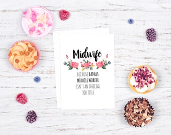 Midwife Card, Midwifery Birthday Card, Miracle Worker Gift