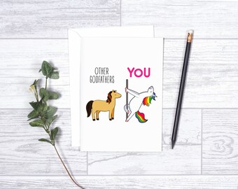 Godfather Birthday Card, Funny Personalized Gift