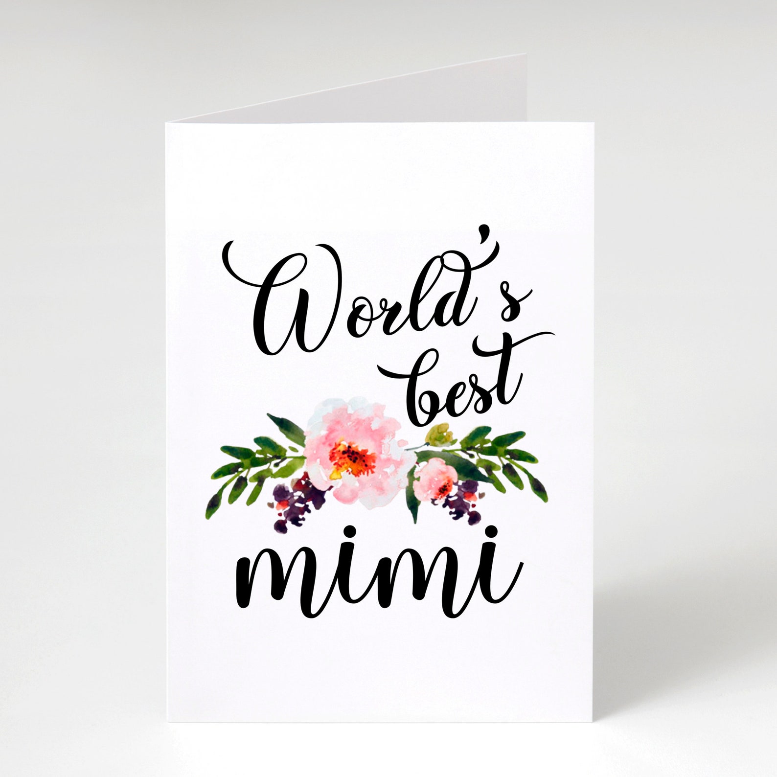 Worlds Best Mimi Card Mimi Birthday Card Mothers Day Folding | Etsy