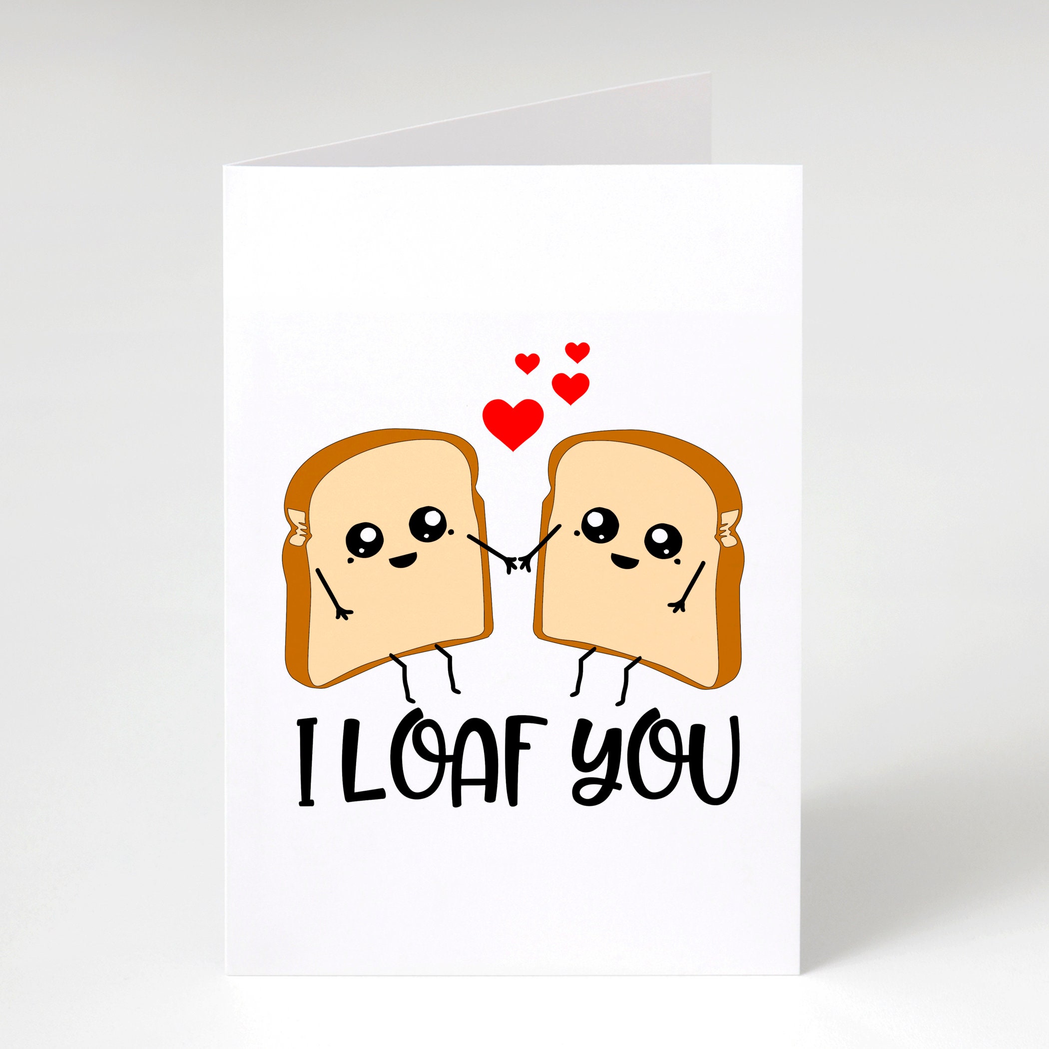 Romantic Bread Pun Card Couple Anniversary Birthday Card I Etsy