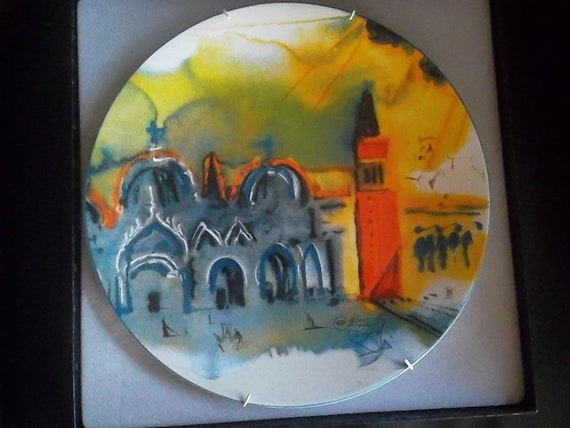 Salvador Dali /'Place Saint-Marc a Venice/' Signed Porcelain Lim 1000 pcs.