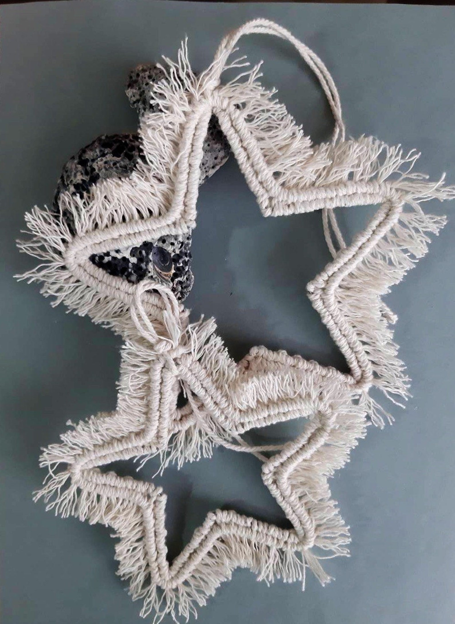 Set of 2 Macrame Star Wall Hanging Etsy