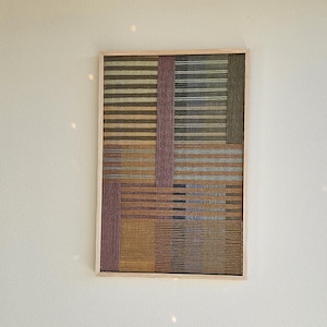 Wandbehang/Hausdekoration/Wollbild/Geschenk/Handarbeit/modernes Textil/Wanddekoration/Textile Wandkunst gerahmt/gewebtes Textil