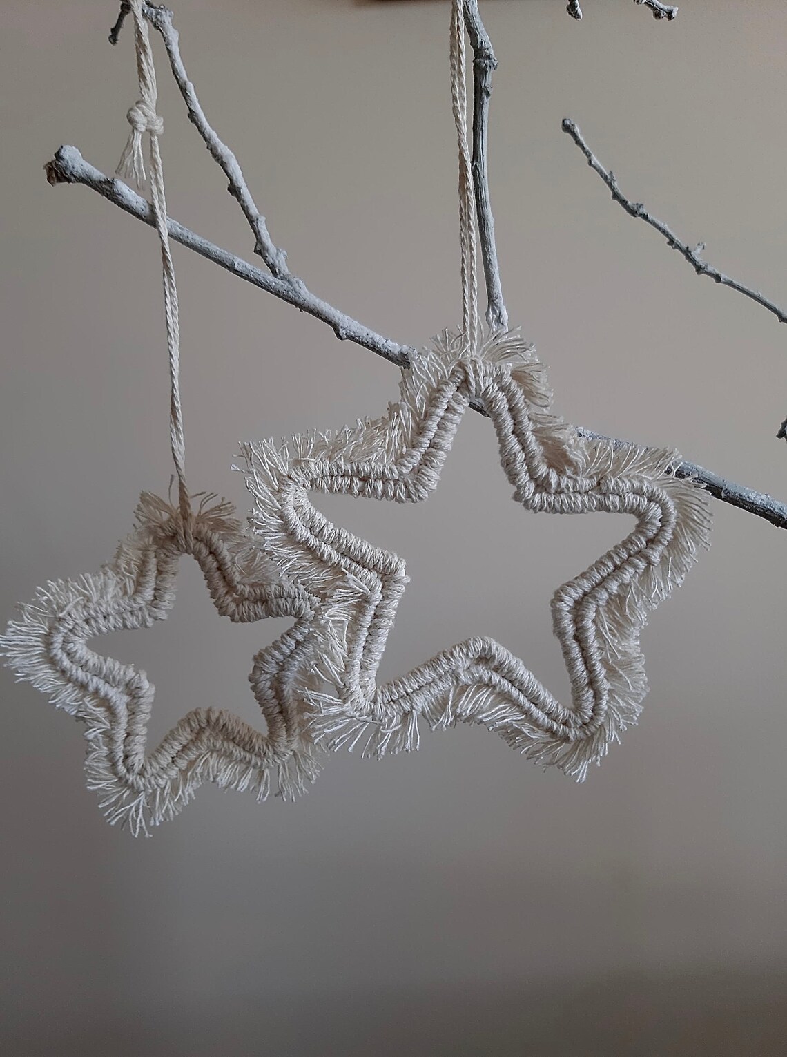 Set of 2 Macrame Star Wall Hanging Etsy