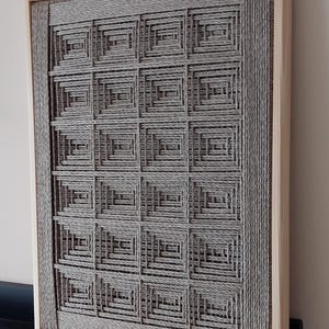 Modern Wall Hanging/Home Decoration/Minimalist Modern Textile/Wall decoration/Linen Textile Wall Art framed/Weaving Textile/3D textured Art.