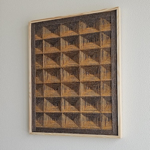 Arazzo da parete tessile 3D moderno/Decorazione per la casa/Macramè moderno/Decorazione murale/Arazzo da parete intrecciato/Arte murale tessile/Pannello sonoro artistico