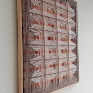 Decorazione da parete moderna in macramè/Tessuto in lana con texture 3D/Tessuto da parete con cornice/Tessuto da intreccio/Arte da parete/Arredo per la casa/Tessuto moderno/Regalo