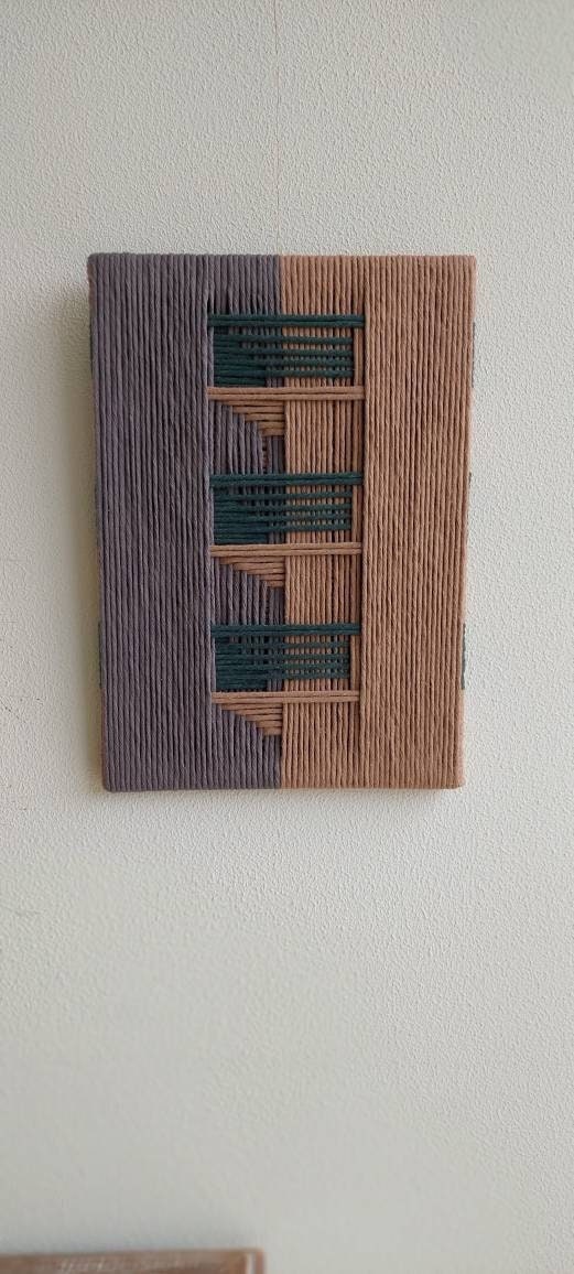 View of Geometric Textile/textile Wall Art Framed/modern Textile/home ...