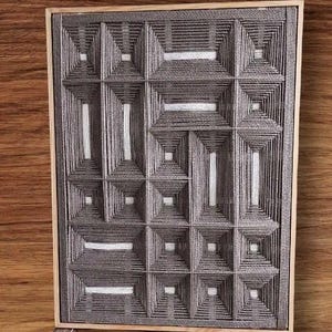 Textile Wall Art Framed/Geometric 3D Textile/Modern Textile/Wall Hanging Decoration/Picture Walls/Handmade Deco/Macrame Wall /