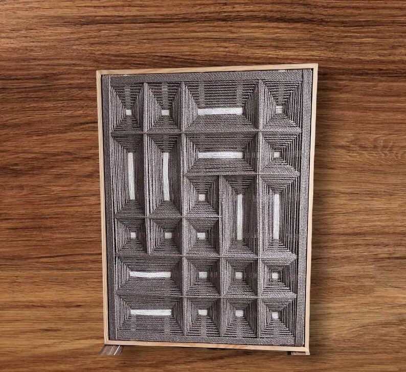Image showcasing Textile Wall Art Framed/geometric 3D Textile/modern Textile/wall ...