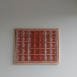 Geometric textile/Textile wall art Framed/Modern textile/Handmade deco/Home decoration/Weawing/Wool woven artwork