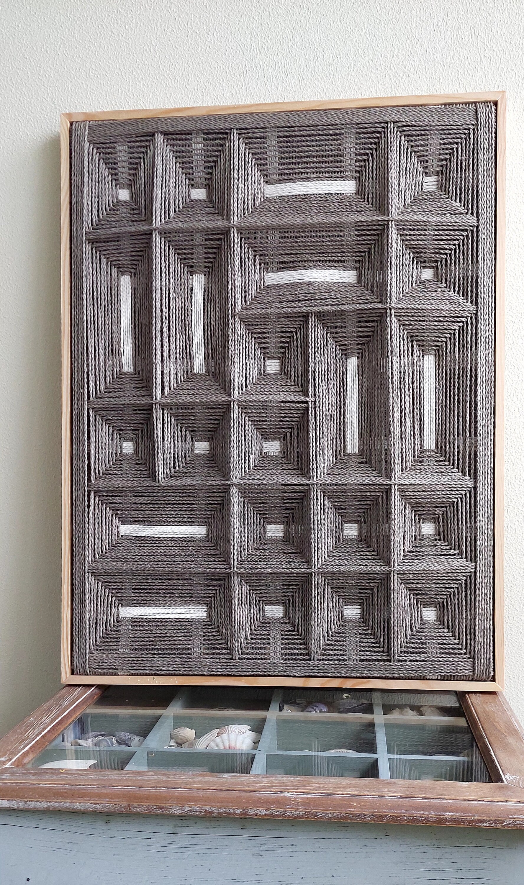 Photo inspiration: Visual Reference: Textile Wall Art Framed Geometric 3D Textile Modern Textile Wall