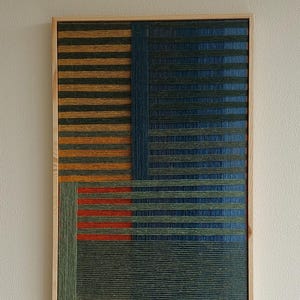 Macrame Wall Hanging / Modern Macrame Wall Hanging/Home Decor/ Housewarming Gift/Geometric picture/Weawing framed