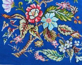 Unusual Antique French Needlework Dragons Flowers C1900