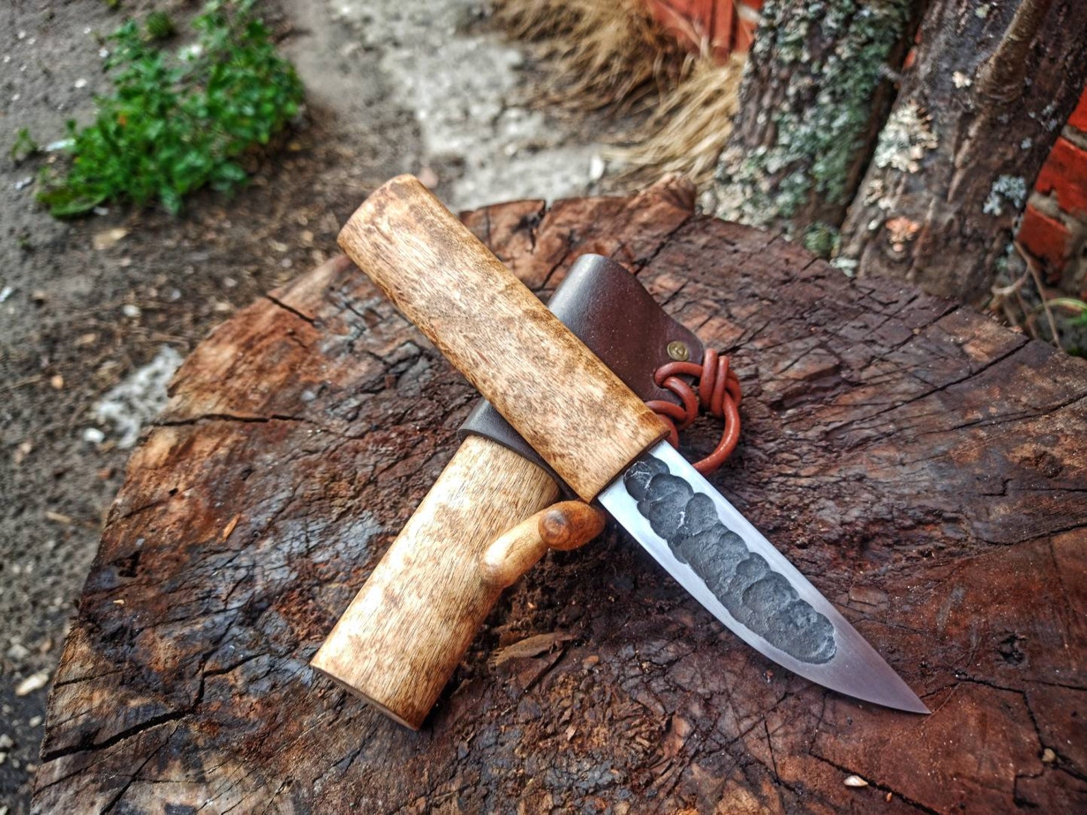 Bushcraft Yakutian Knife with wooden case Small SIZE Etsy