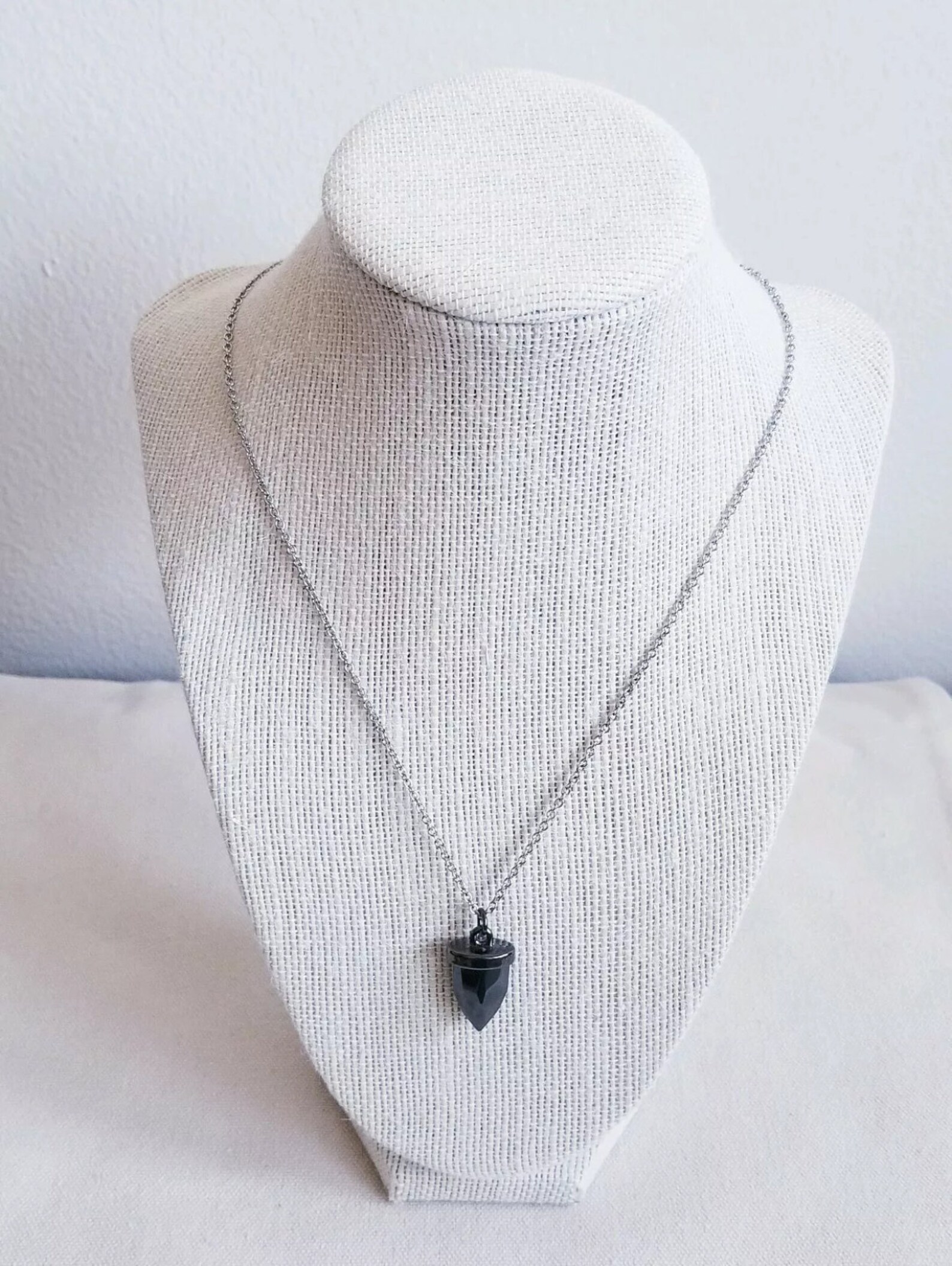 NEW Black Pendant Stainless Steel Necklace Etsy